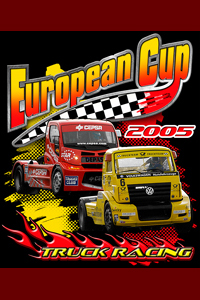 t-shirt pour la coupe d'Europe de course de camions
