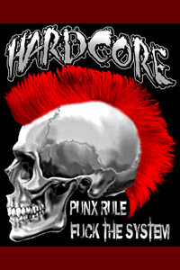 dos du t-shirt Punx Rule pour la marque Hardcore